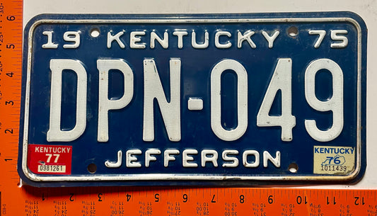 1976/1977 Kentucky #DPN-049 Passenger License Plate