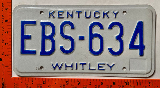 c1997 Kentucky #EBS-634 Interim Passenger License Plate