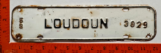 1959 Loudoun County, Virginia #3029 License Plate