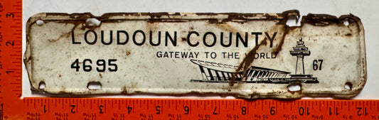 1967 Loudoun County, Virginia #4695 License Plate