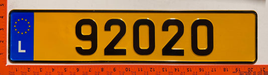2003 series Luxembourg #92020 Passenger License Plate