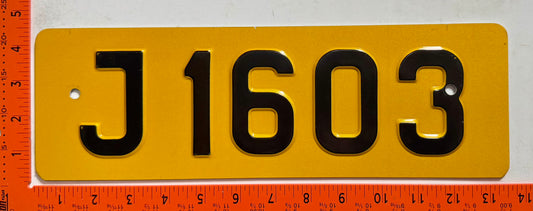 1974 series Luxembourg #J1603 Taxi License Plate