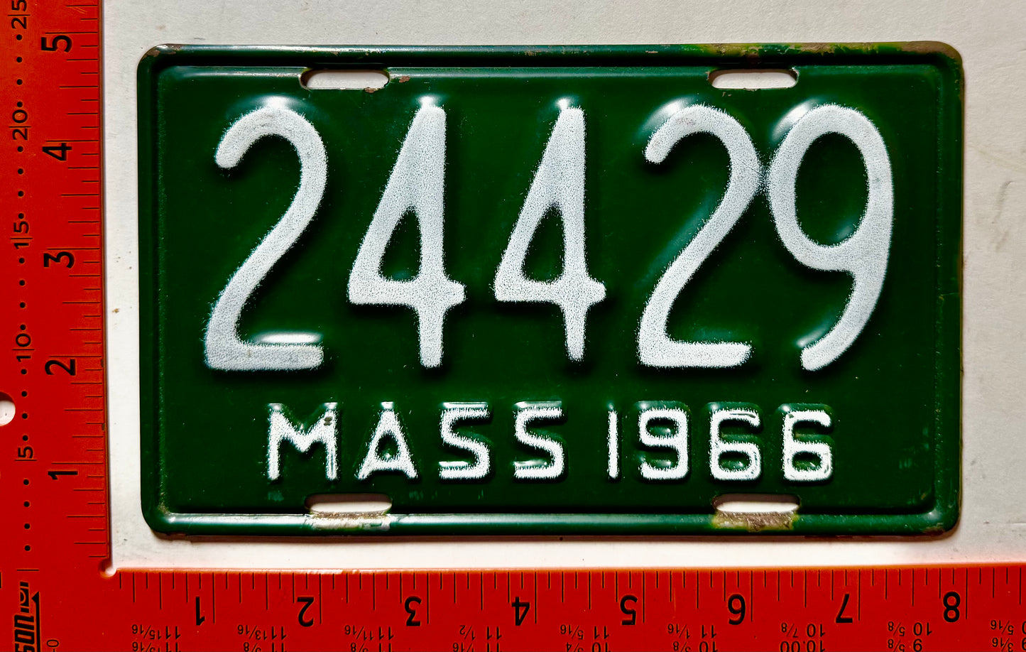 1966 Massachusetts #24429 Motorcycle License Plate