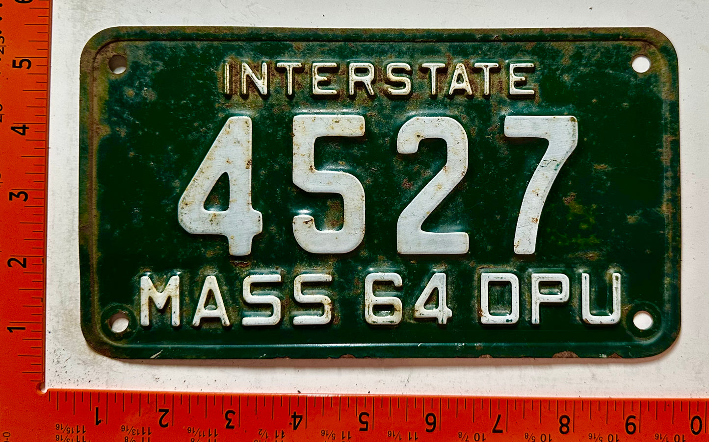 1964 Massachusetts #4527 DPU Interstate Truck License Plate