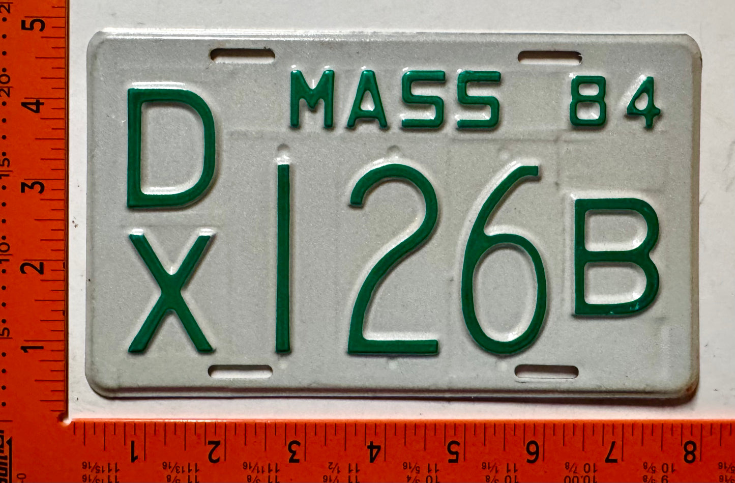 1984 Massachusetts #D/X 126B Motorcycle Dealer License Plate