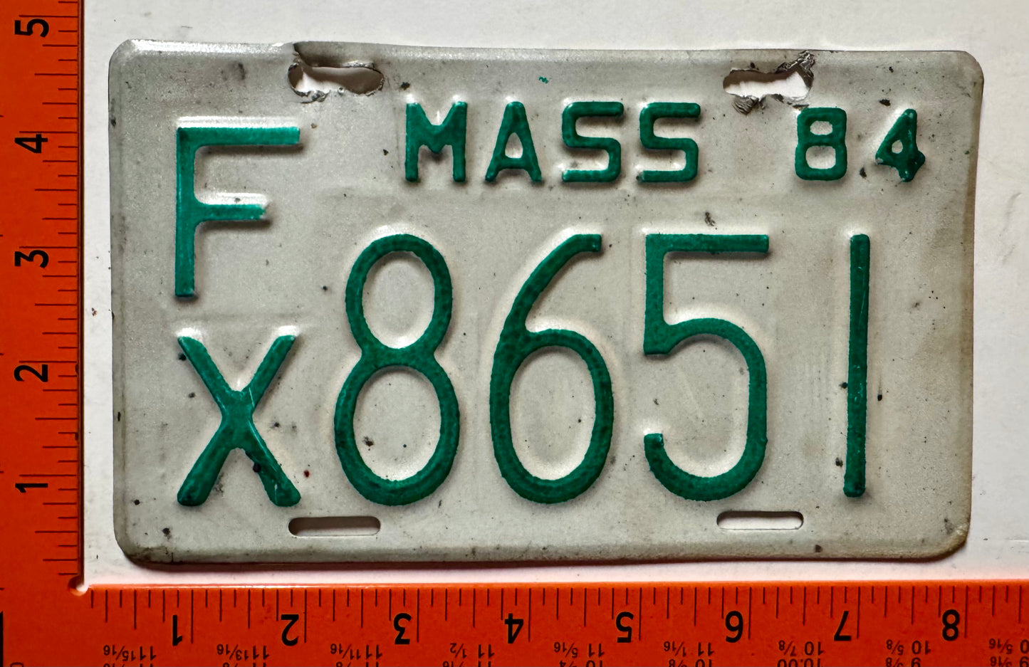 1984 Massachusetts #F/X 8651 Motorcycle License Plate