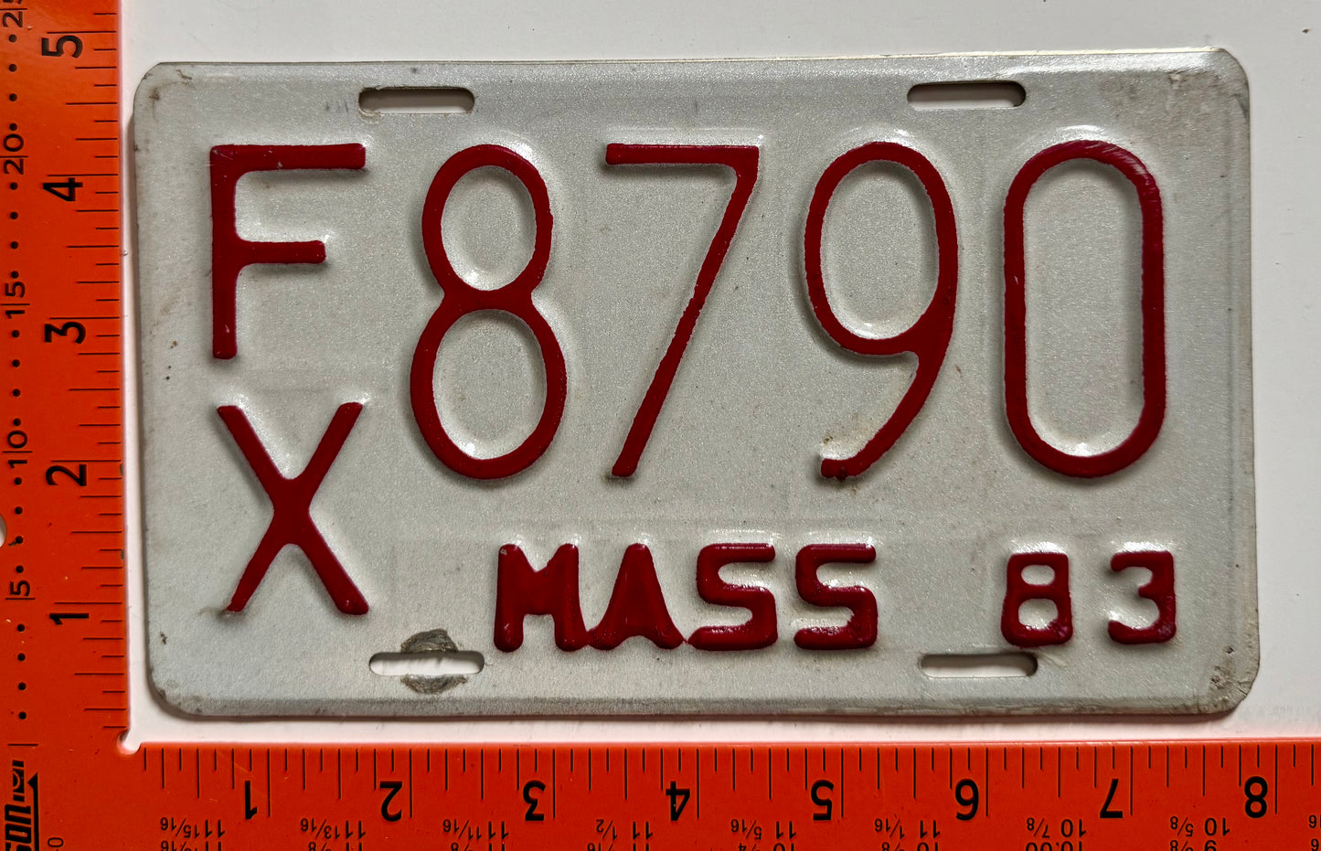 1983 Massachusetts #F/X 8790 Motorcycle License Plate