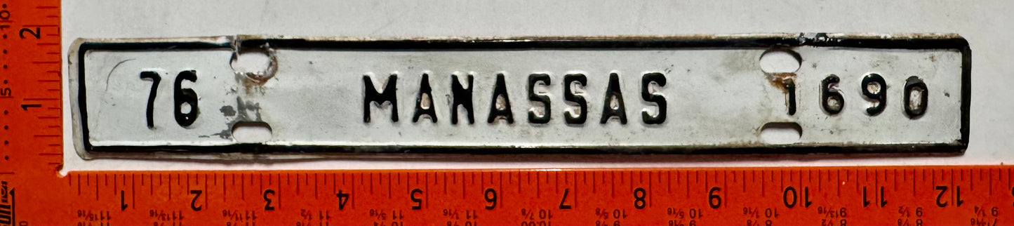 1976 Manassas, Virginia #1690 License Plate