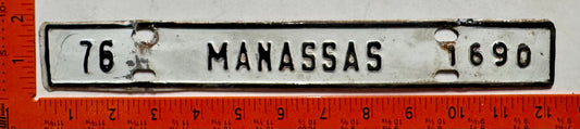 1976 Manassas, Virginia #1690 License Plate