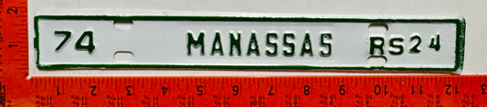1974 Manassas, Virginia #RS24 Rescue Squad License Plate