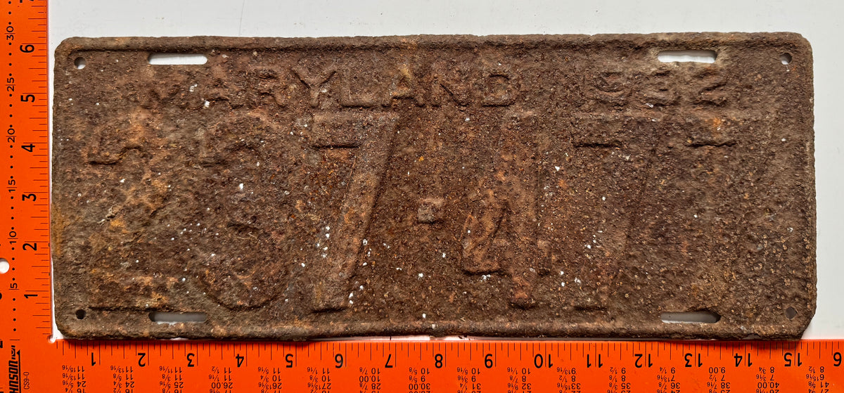 1932 Maryland #237-477 Passenger License Plate (Crafter)