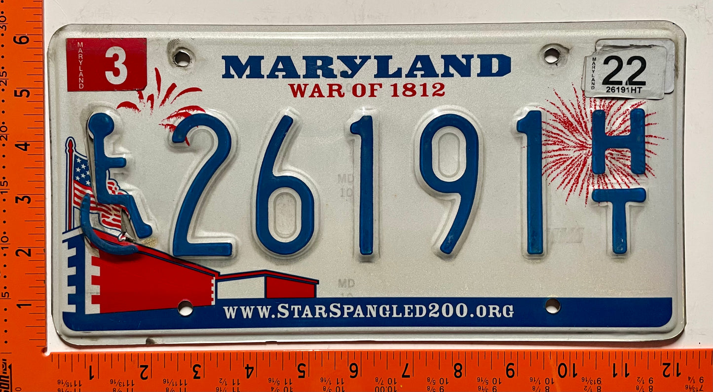 2022 Maryland #26191 H/T Handicapped License Plate