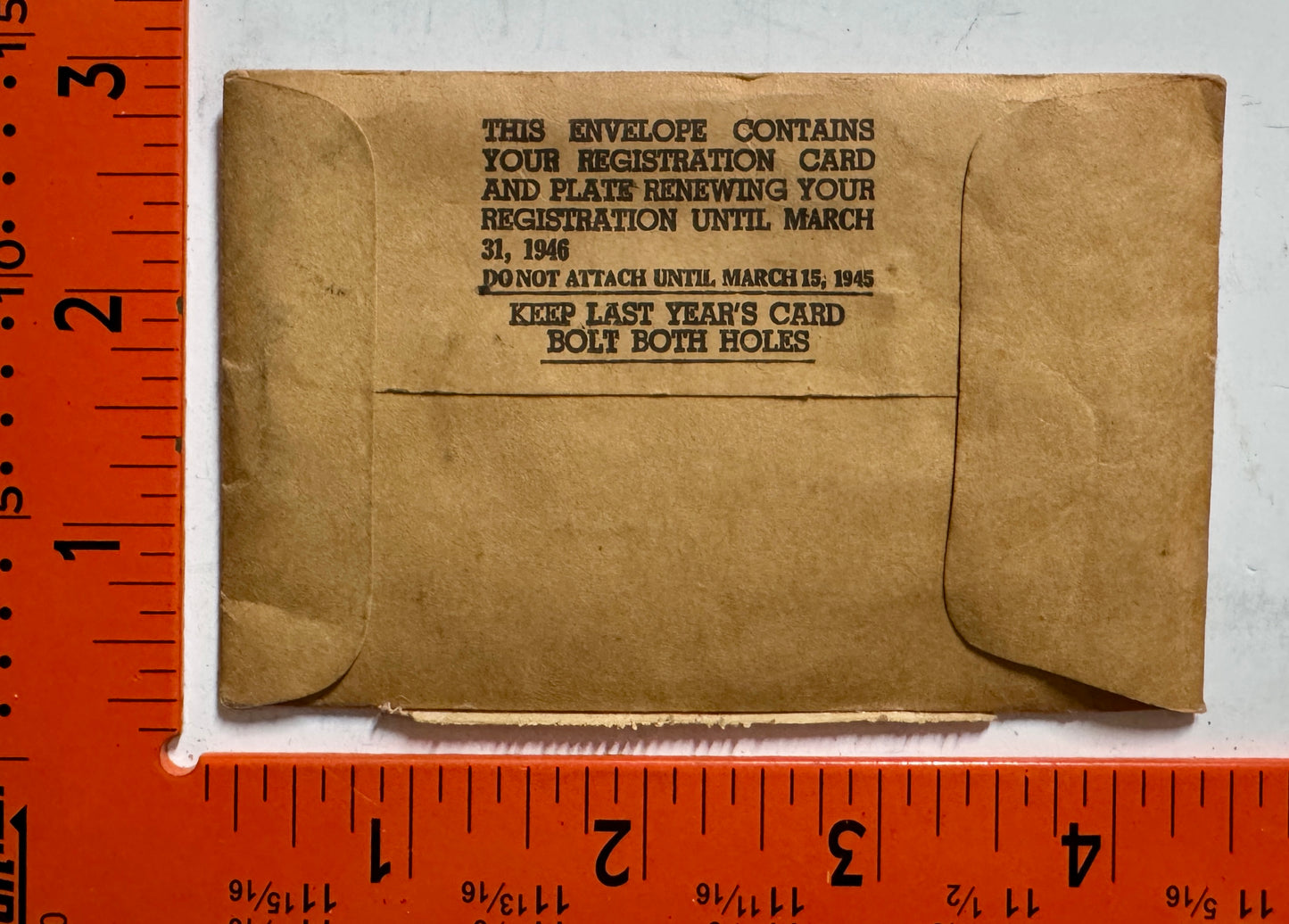 1947 Maryland #MD 500213 Passenger License Plate Date Tab (NOS)