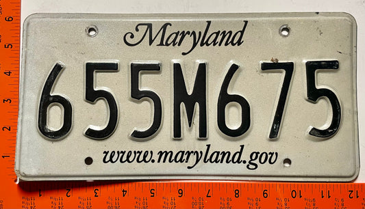 undated Maryland #655M675 Multi-Purpose Vehicle License Plate