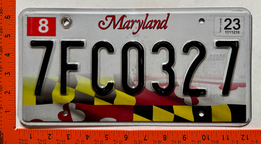 2023 Maryland #7FC0327 Passenger License Plate