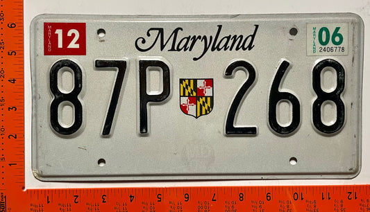 2006 Maryland #87P 268 Truck License Plate