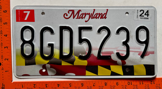 2024 Maryland #8GD5239 Passenger License Plate