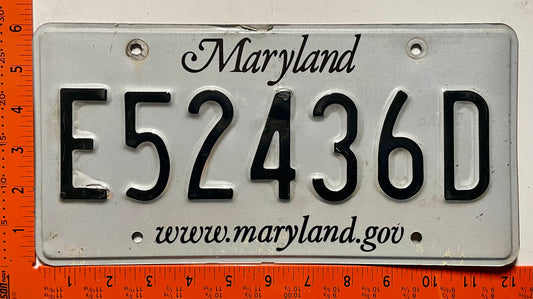 undated Maryland #E52436D Dump Truck License Plate