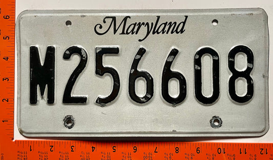 undated Maryland #M256608 Multi-Purpose Vehicle License Plate