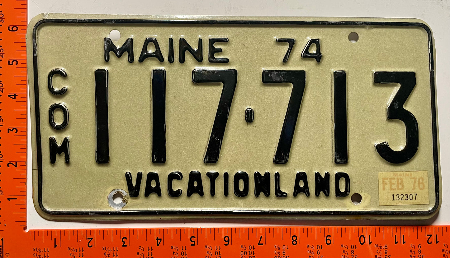 1976 Maine #117-713 Commercial License Plate