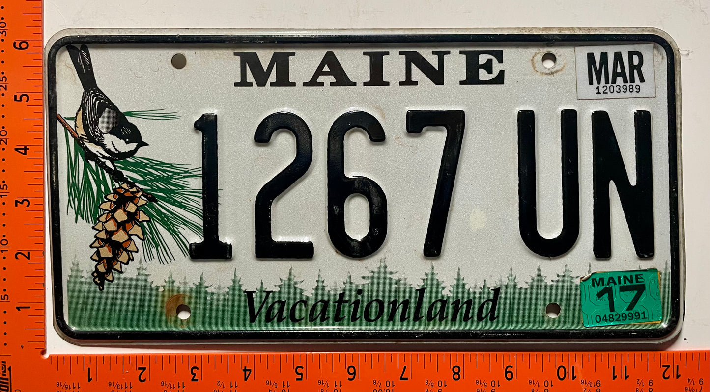 2017 Maine #1267 UN Passenger License Plate