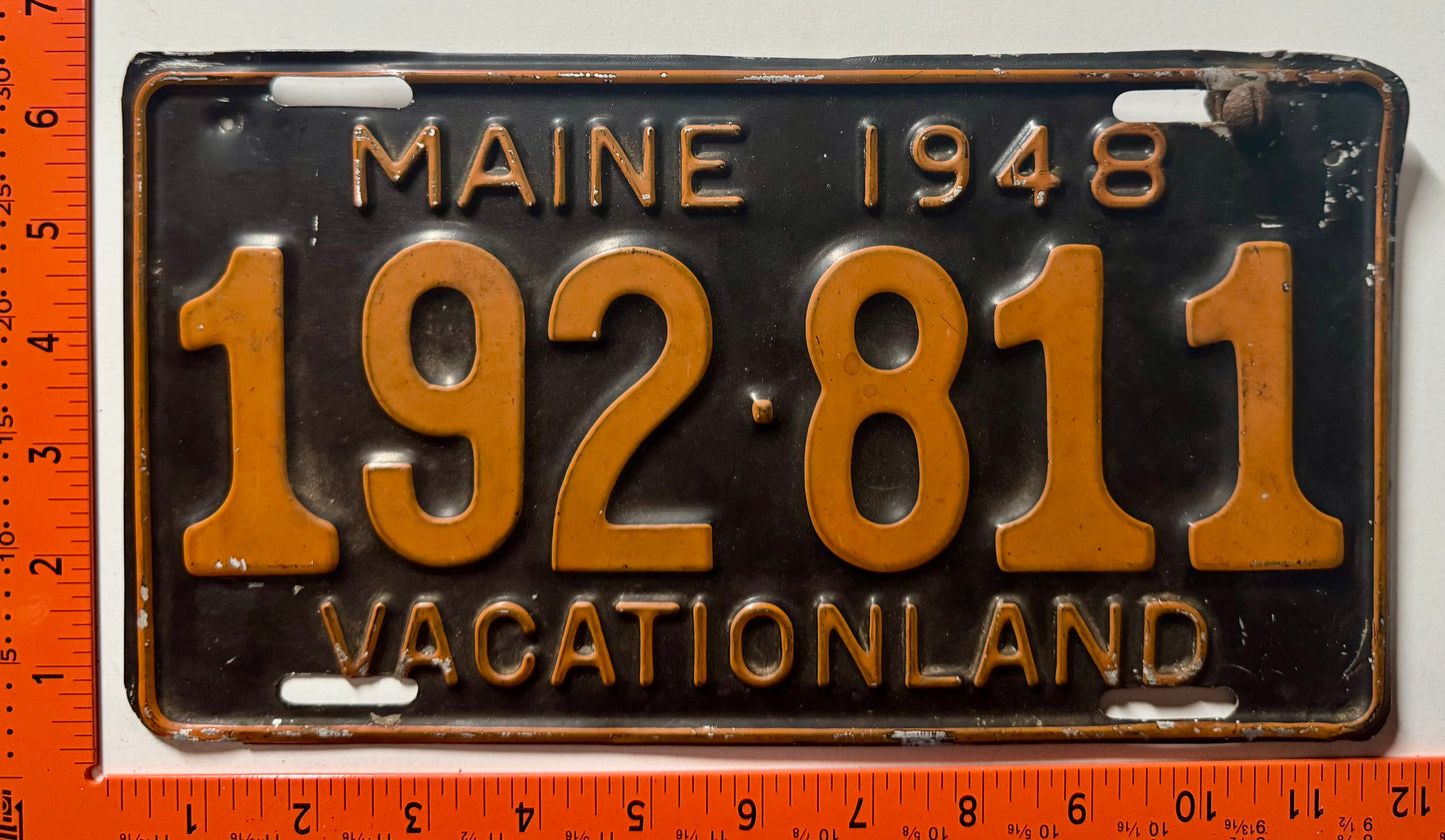 1948 Maine #192-811 Passenger License Plate (Aluminum)