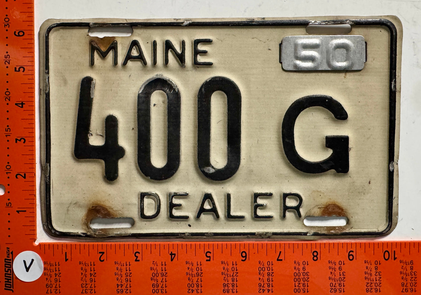 1950 Maine #400G Dealer License Plate
