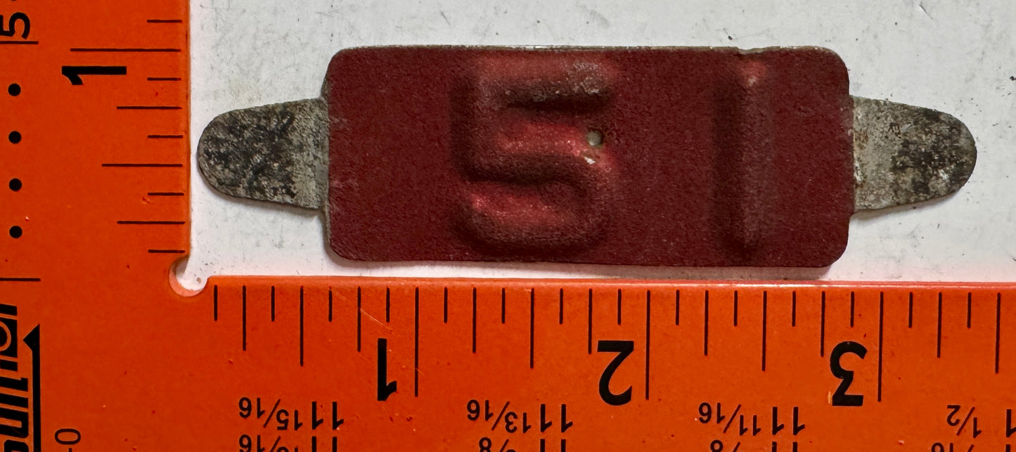 1951 Maine Passenger License Plate Date Tab