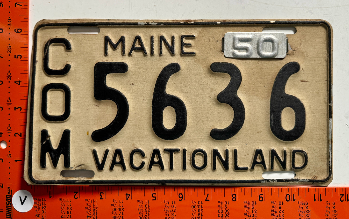 1950 Maine #5636 Commercial License Plate