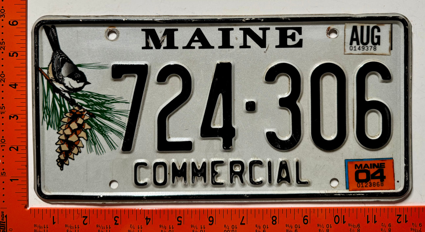 2004 Maine #724-306 Commercial License Plate