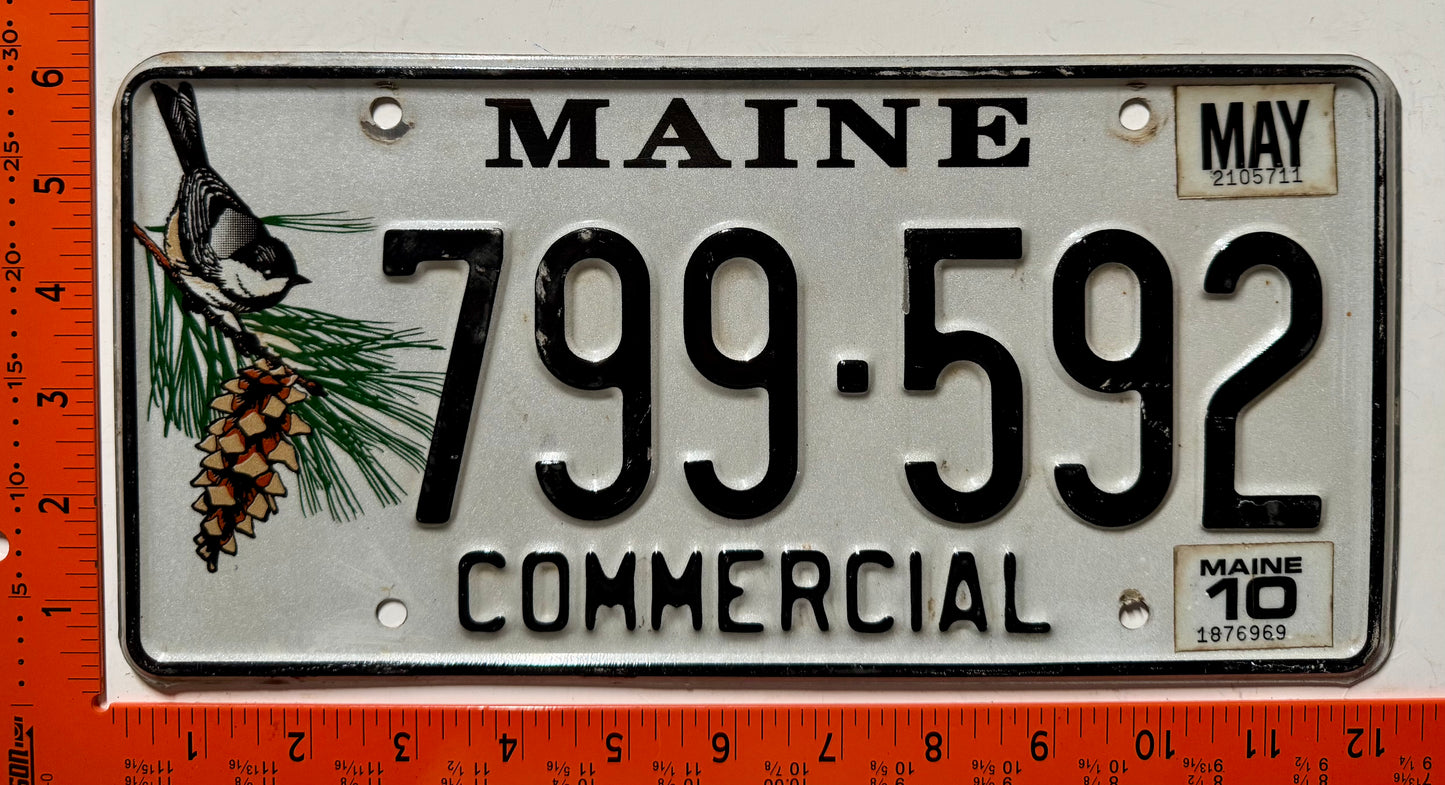 2010 Maine #799-592 Commercial License Plate
