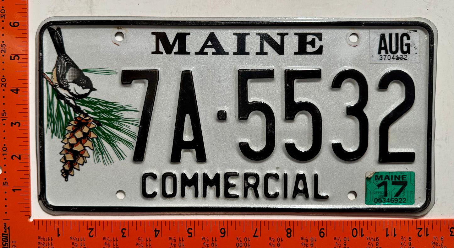 2017 Maine #7A-5532 Commercial License Plate