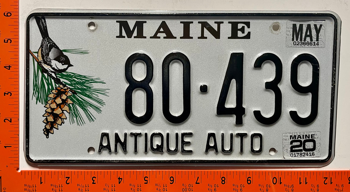 2020 Maine #80-439 Antique Auto License Plate