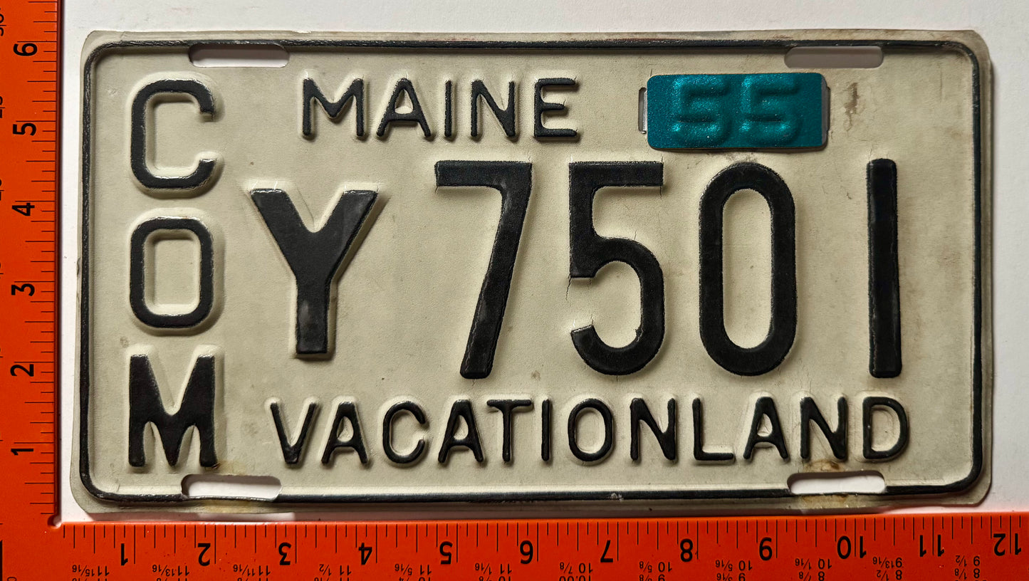1955 Maine #Y7501 Commercial License Plate