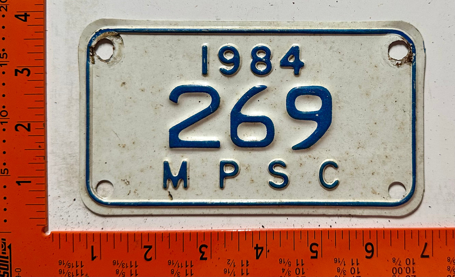1984 Michigan #269 MPSC Truck License Plate