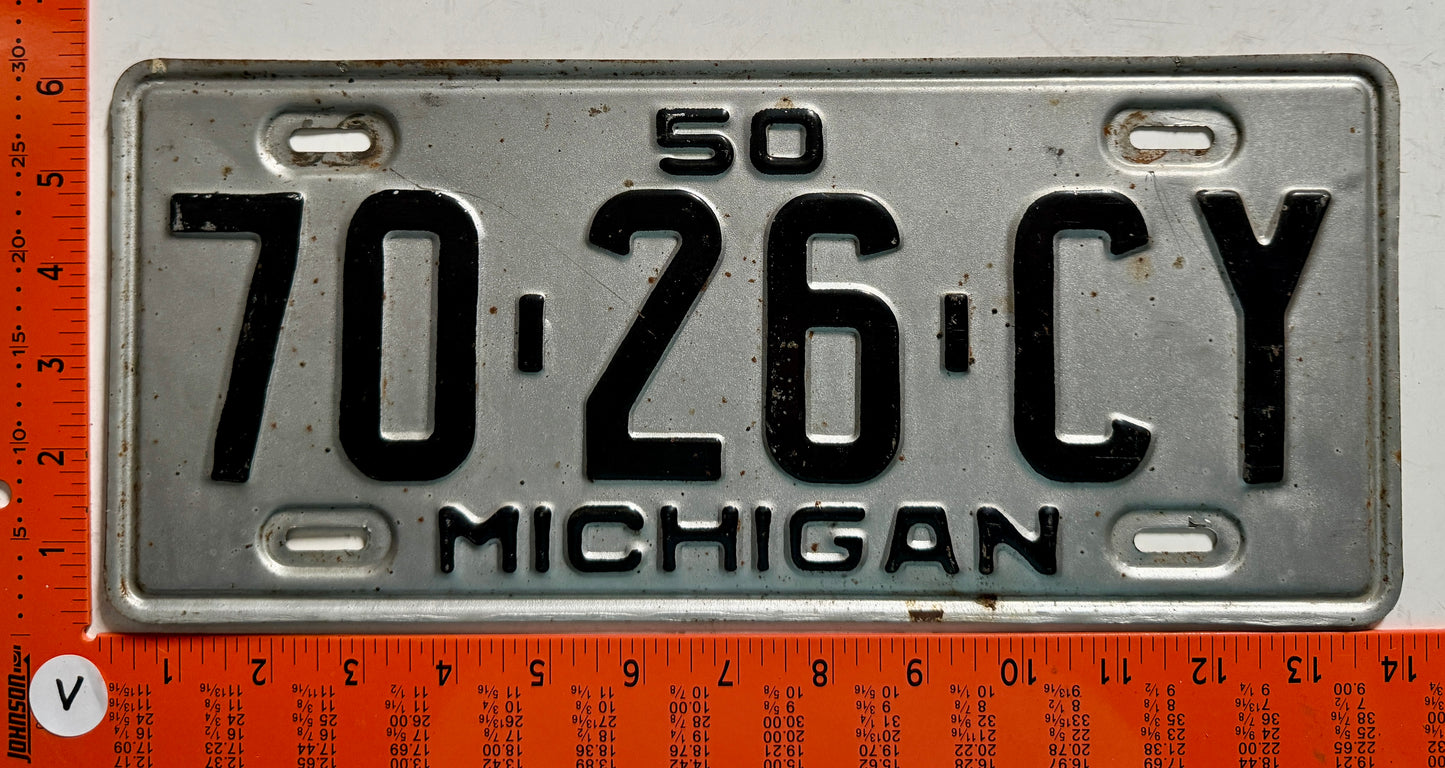 1950 Michigan #70-26-CY Commercial License Plate