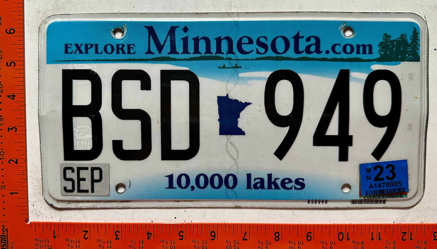 2023 Minnesota #BSD-949 Passenger License Plate