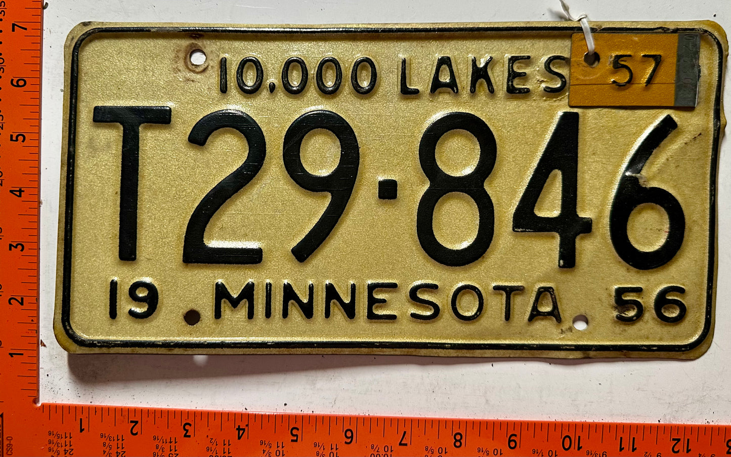 1957 Minnesota #T29-846 Farm Truck License Plate