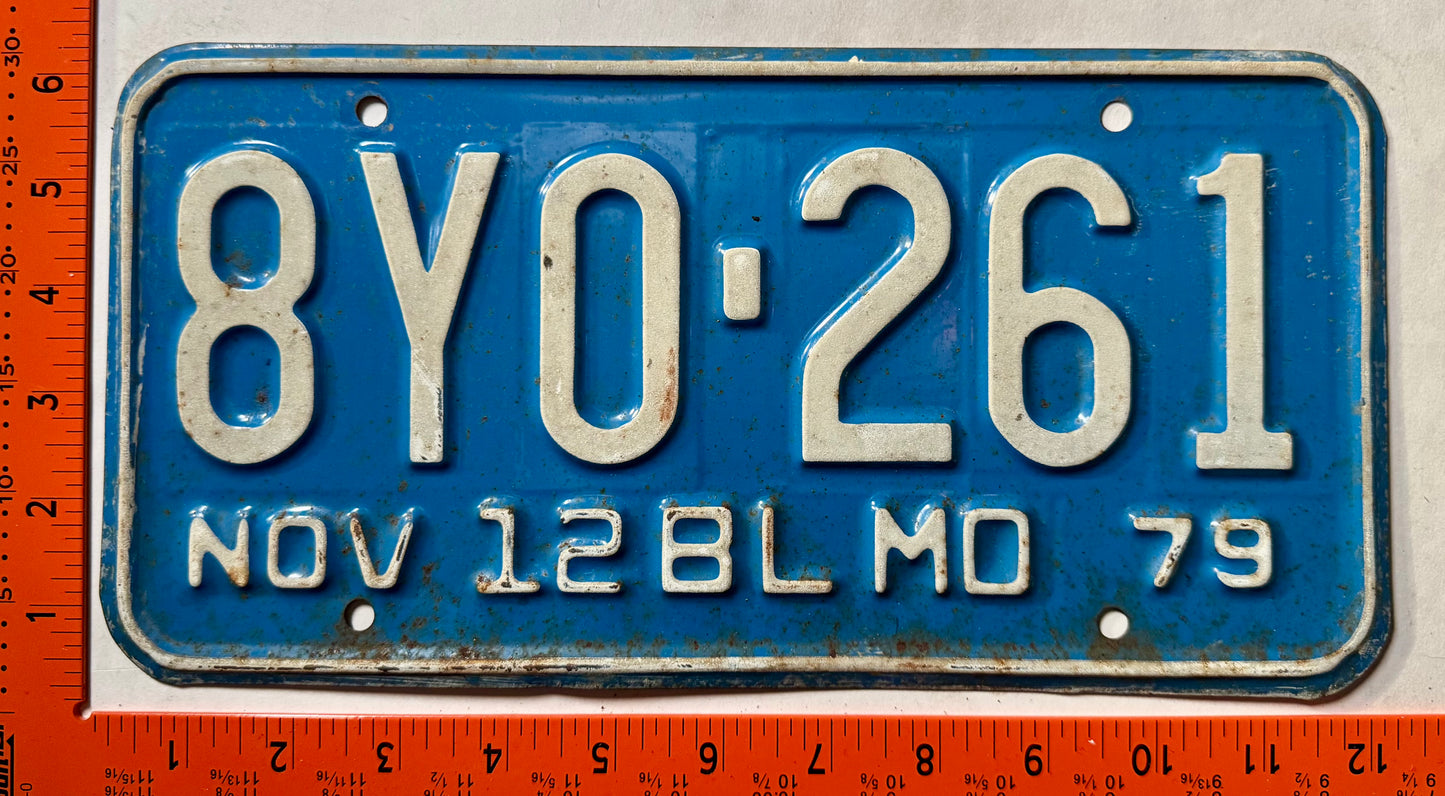 1979 Missouri #8Y0-261 Truck License Plate