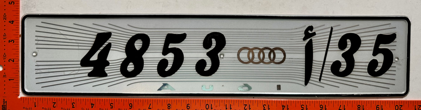 undated Morocco #4853/35 Passenger License Plate