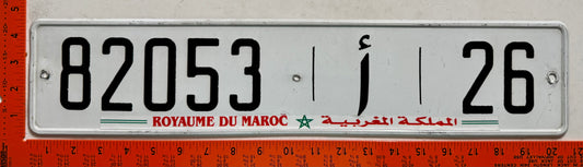 undated Morocco #82053/26 Passenger License Plate