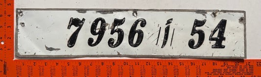 undated Morocco #7956/54 Passenger License Plate