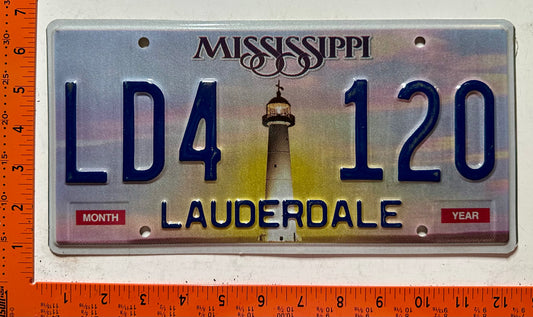 undated Mississippi #LD4 120 Private Truck License Plate