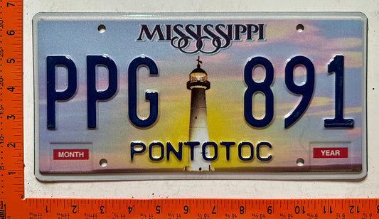 undated Mississippi #PPG 891 Passenger License Plate