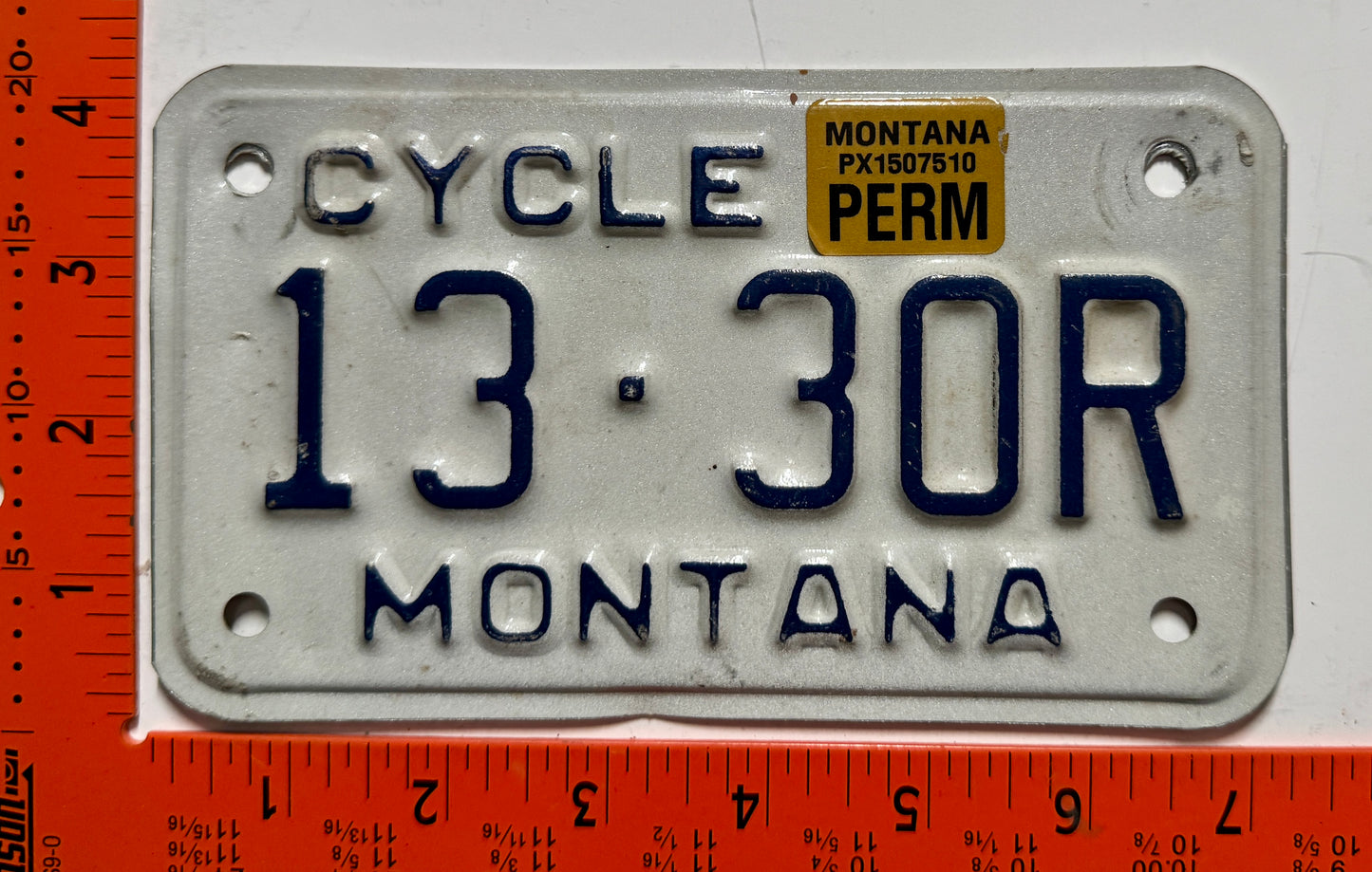 Permanent Montana #13-30R Motorcycle License Plate