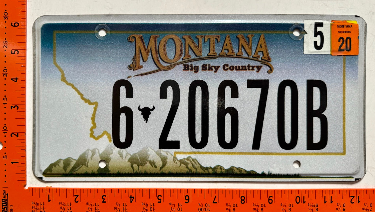 2020 Montana #6-20670B Passenger License Plate