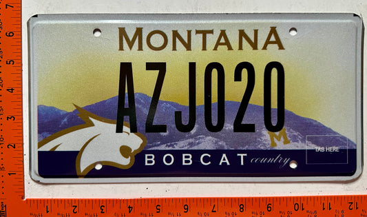 undated Montana #AZJ020 Bobcat Country License Plate
