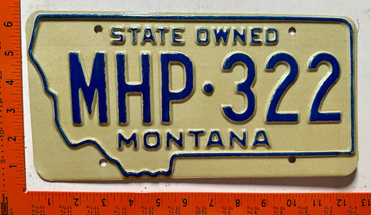 undated Montana #MHP-322 Highway Patrol License Plate