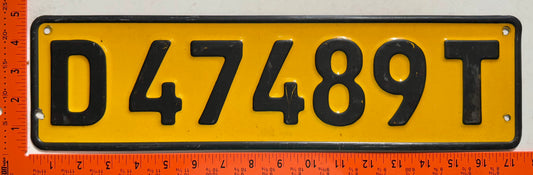 undated Namibia #D47489T Government License Plate