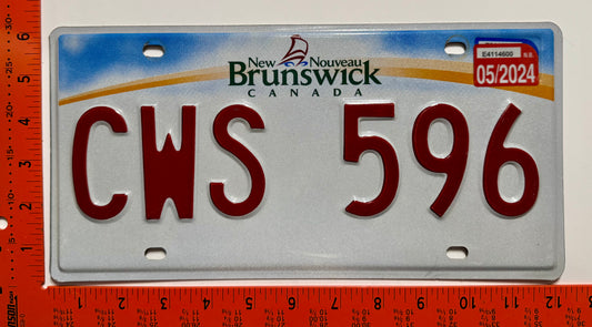 2024 New Brunswick #CWS 596 Commercial License Plate